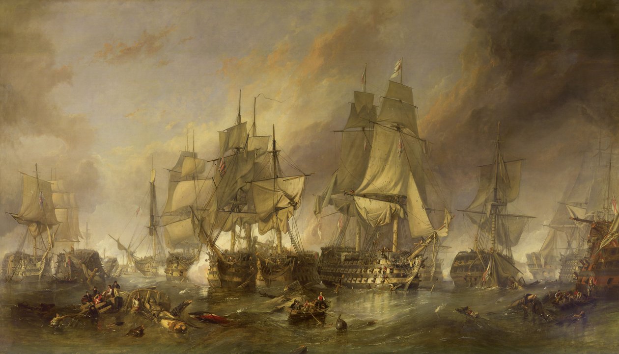 Bitwa pod Trafalgarem autorstwa Clarkson Frederick Stanfield