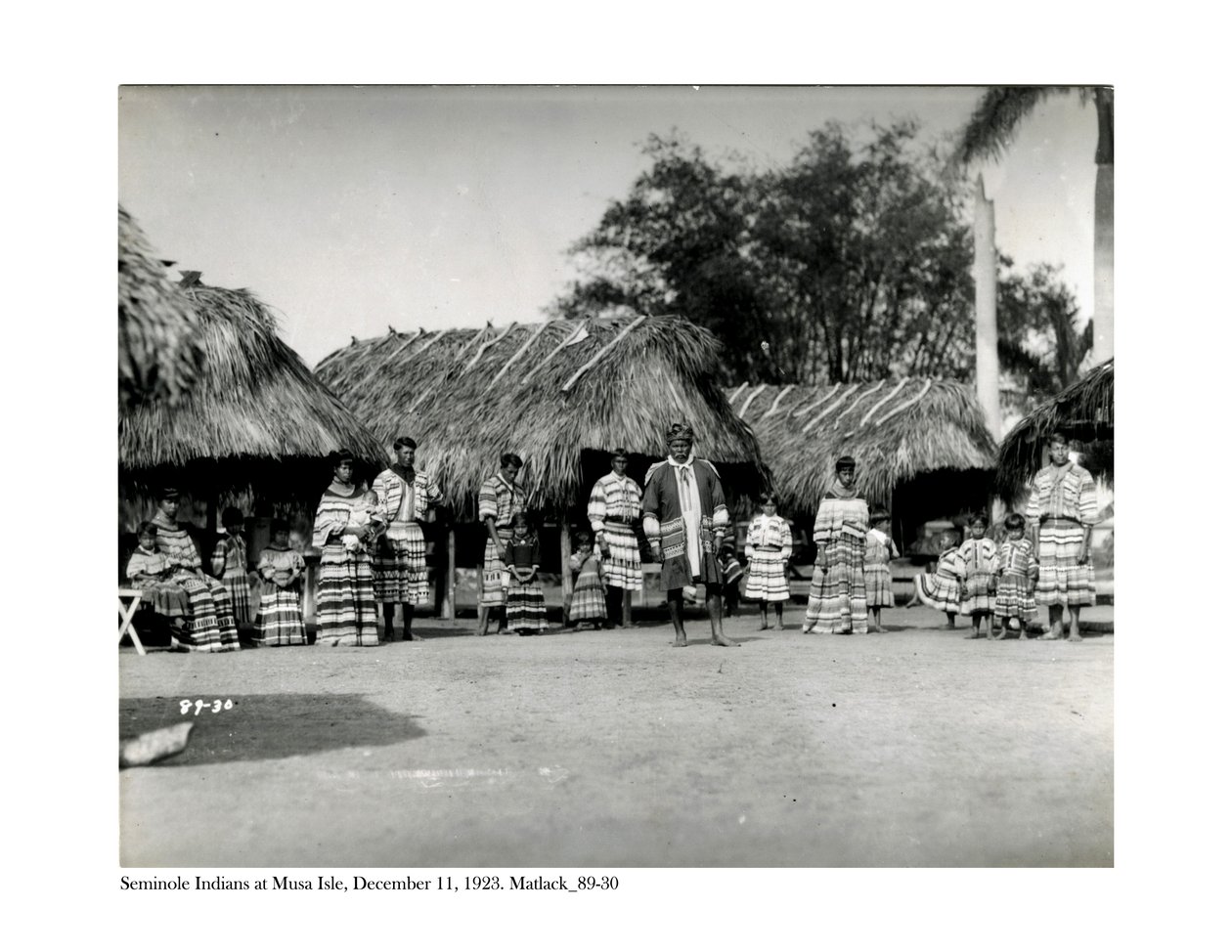 Indianie Seminole na wyspie Musa, 11 grudnia 1923 autorstwa Claude C. Matlack
