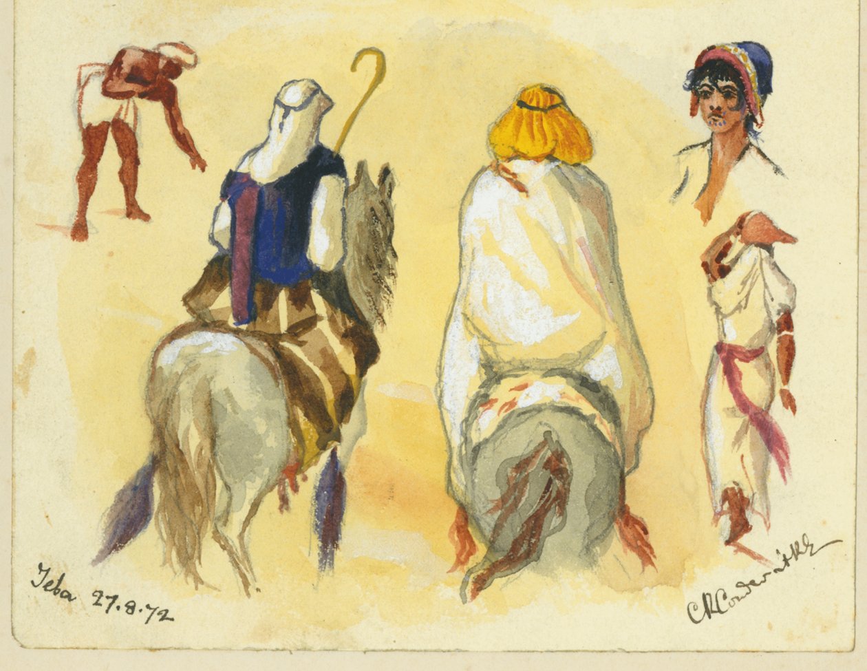 Jeba, 1872 (wc i ołówek na papierze) autorstwa Claude Conder