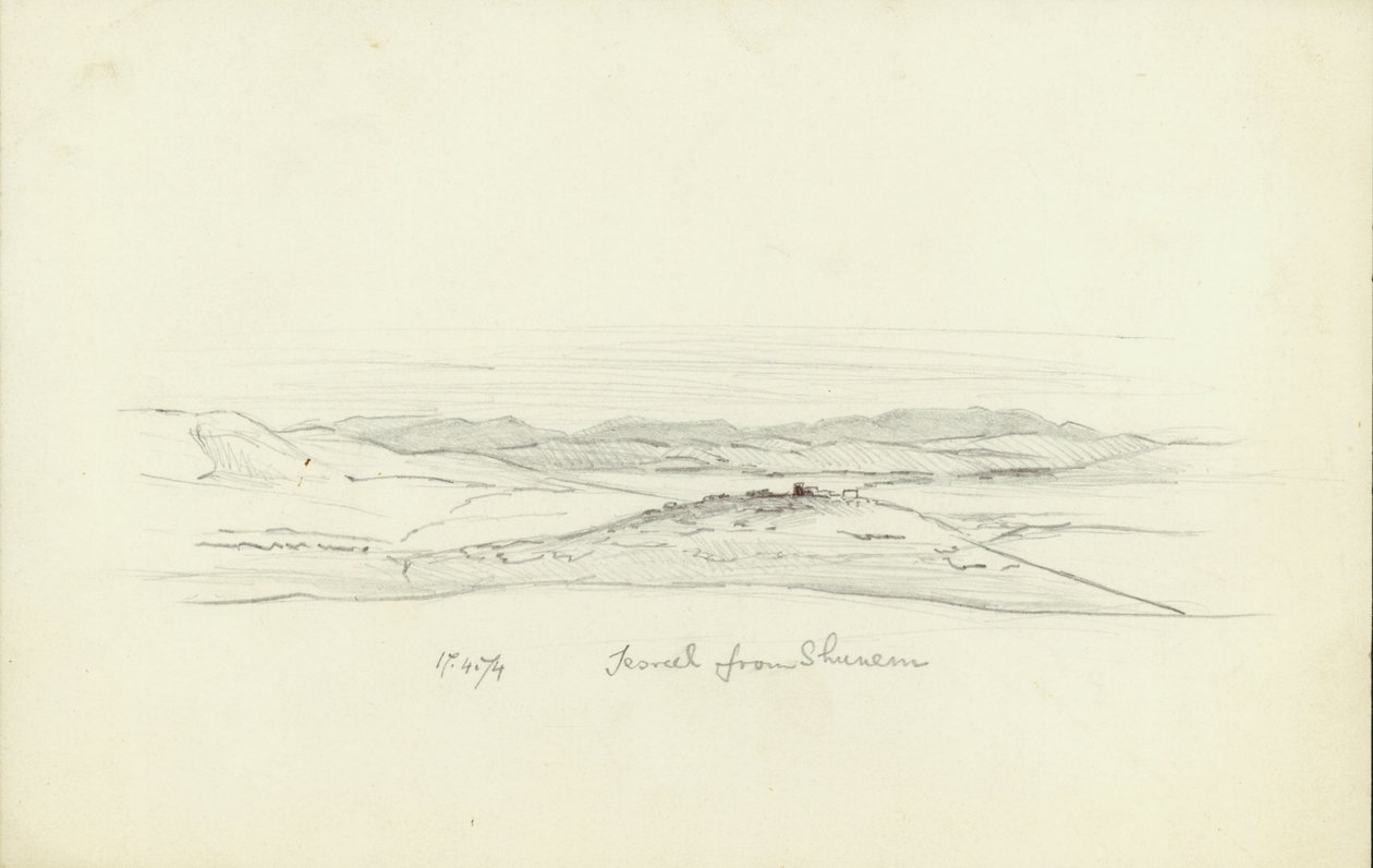 Jezreel z Szunem, 1874 autorstwa Claude Conder