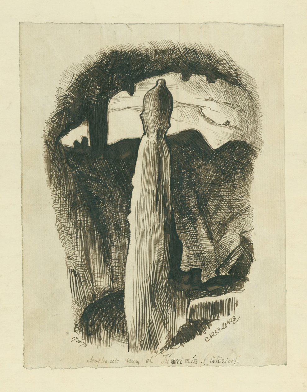 Jaskinia ML Jomen, 1873 autorstwa Claude Conder