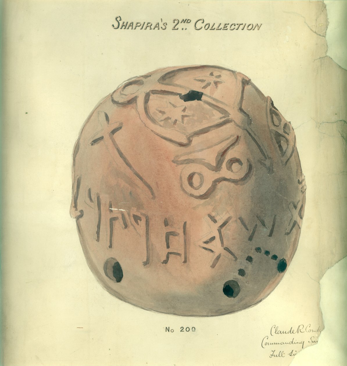 2. kolekcja Shapiry, 1873 (wc i ołówek na papierze) autorstwa Claude Conder