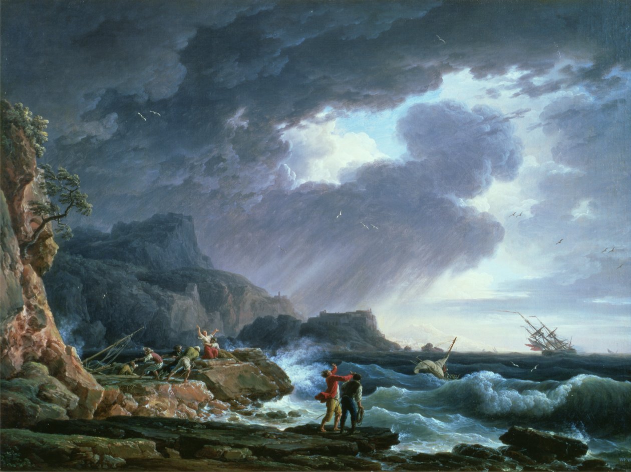 A Seastorm، 1752poli autorstwa Claude Joseph Vernet
