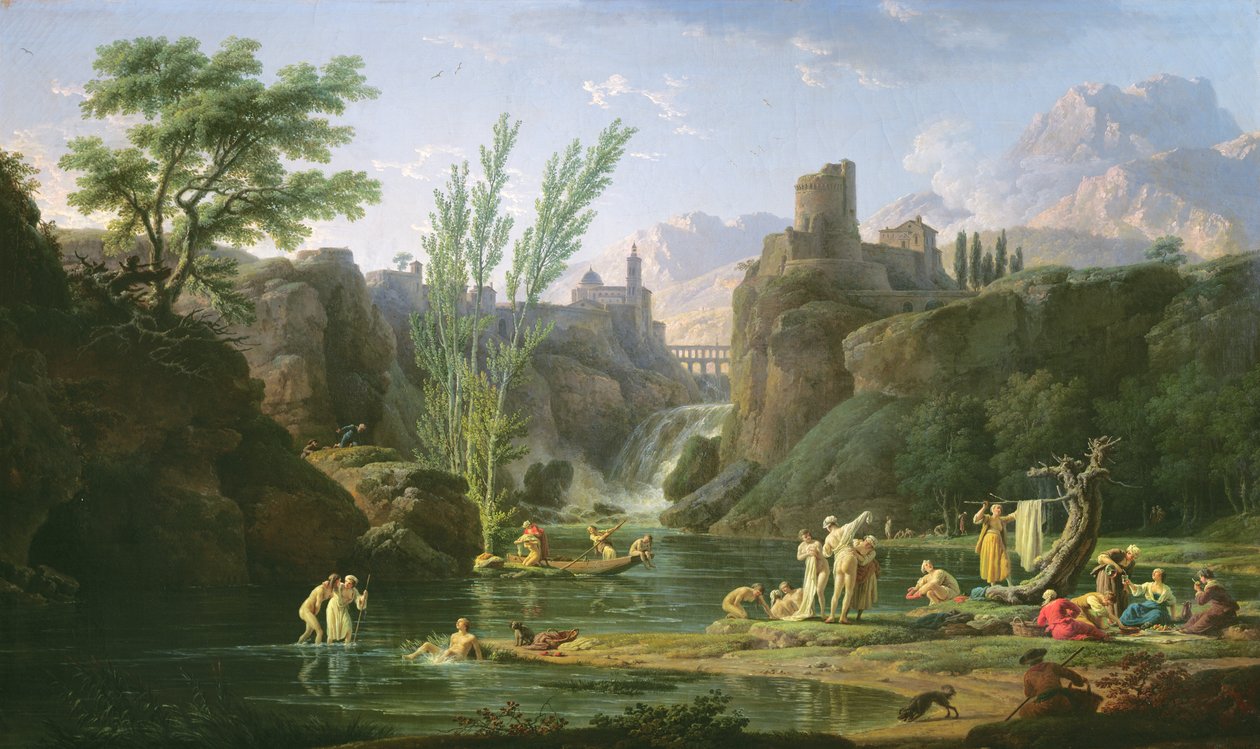Poranek, Kąpiący się, 1772 autorstwa Claude Joseph Vernet