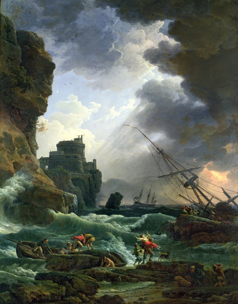 Burza, 1777 r. autorstwa Claude Joseph Vernet