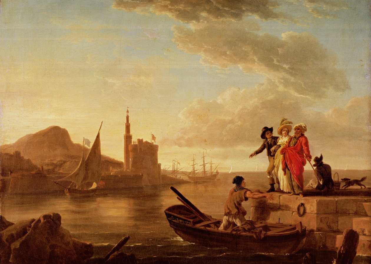 Widok na port autorstwa Claude Joseph Vernet