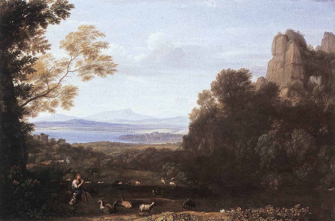 Krajobraz z Apollo i Merkurym autorstwa Claude Lorrain