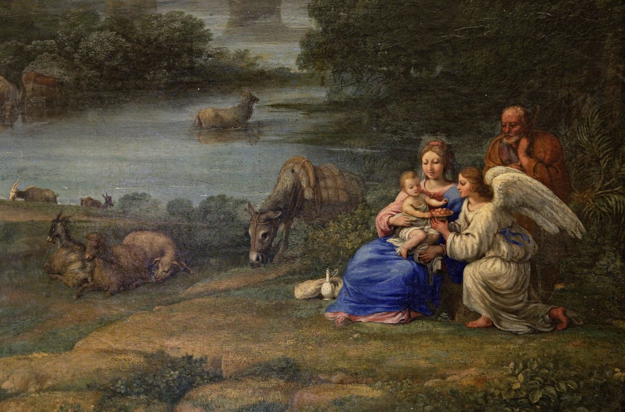 Krajobraz z resztą podczas ucieczki do Egiptu autorstwa Claude Lorrain