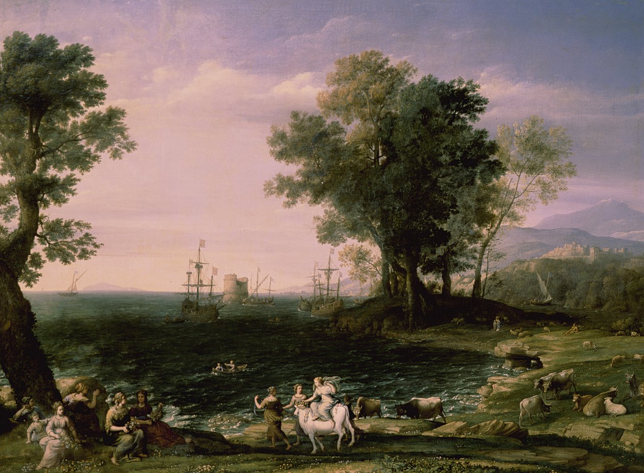Gwałt Europy, 1655 autorstwa Claude Lorrain