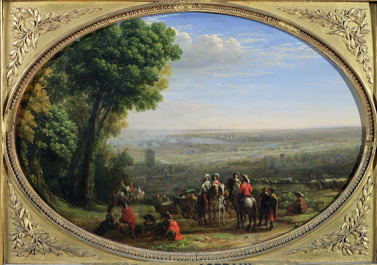 Oblężenie La Rochelle przez Ludwika XIII (1601-43) październik 1628, c.1631 autorstwa Claude Lorrain