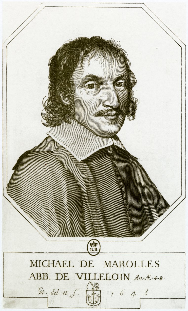 Portret Michela de Marolles autorstwa Claude Mellan
