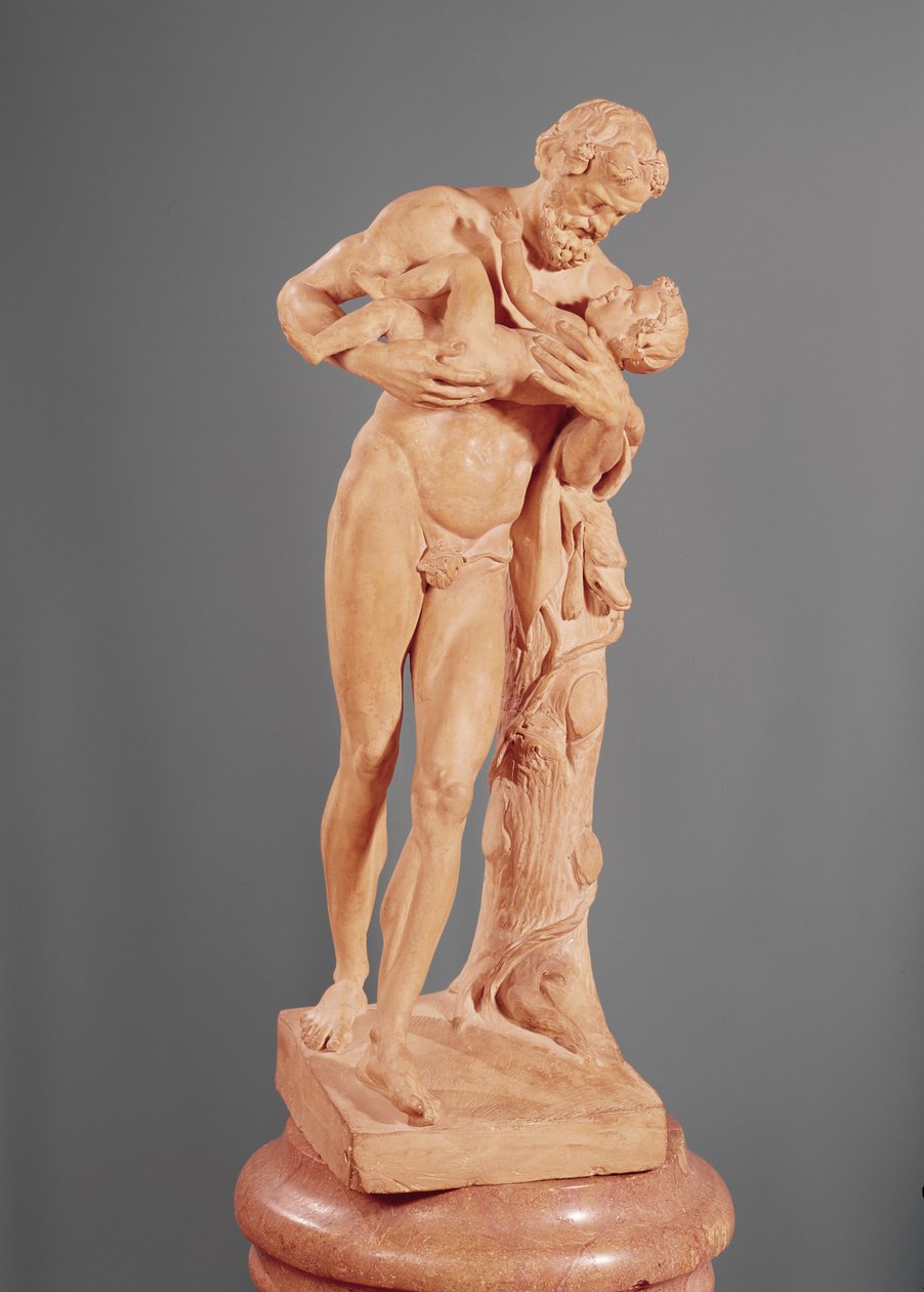 Silenus niosący niemowlę Bacchus autorstwa Claude Michel Clodion