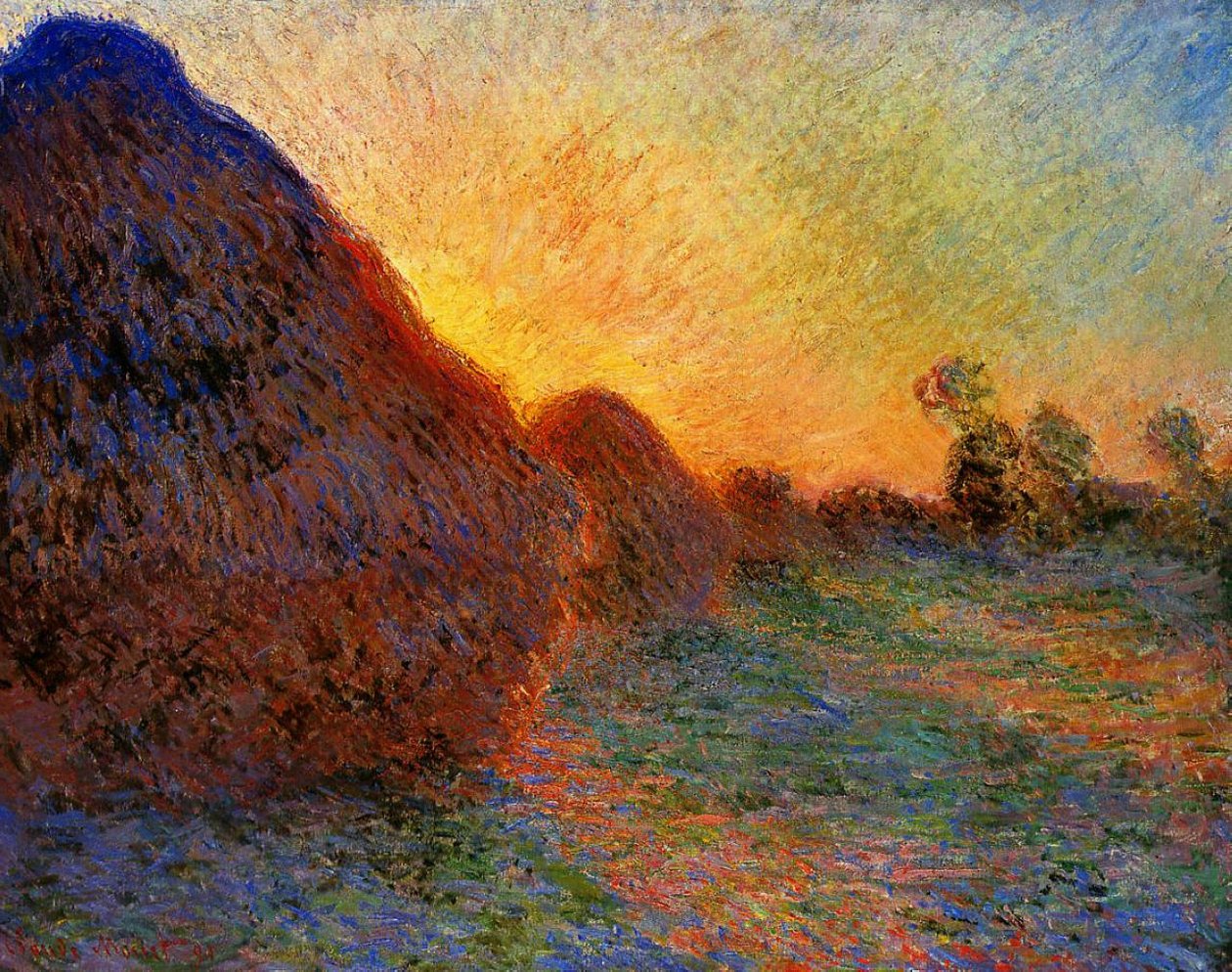 Meulesn autorstwa Claude Monet