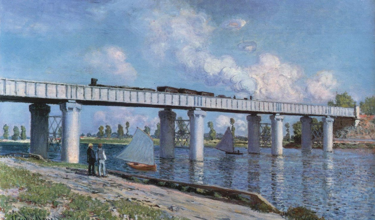Most kolejowy w Argenteuil autorstwa Claude Monet
