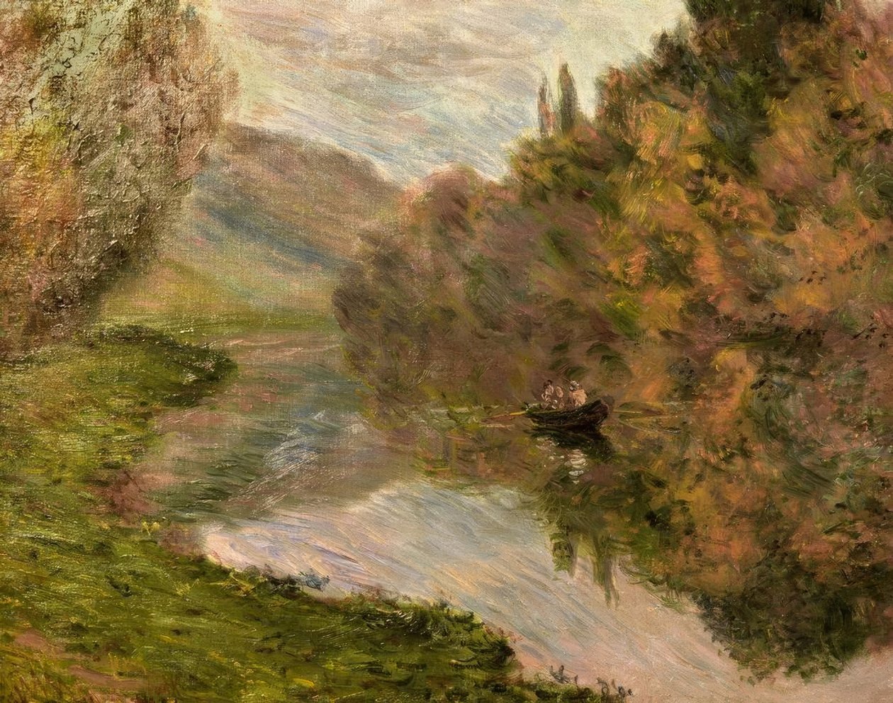 Łódź na Sekwanie w Jeufosse autorstwa Claude Monet