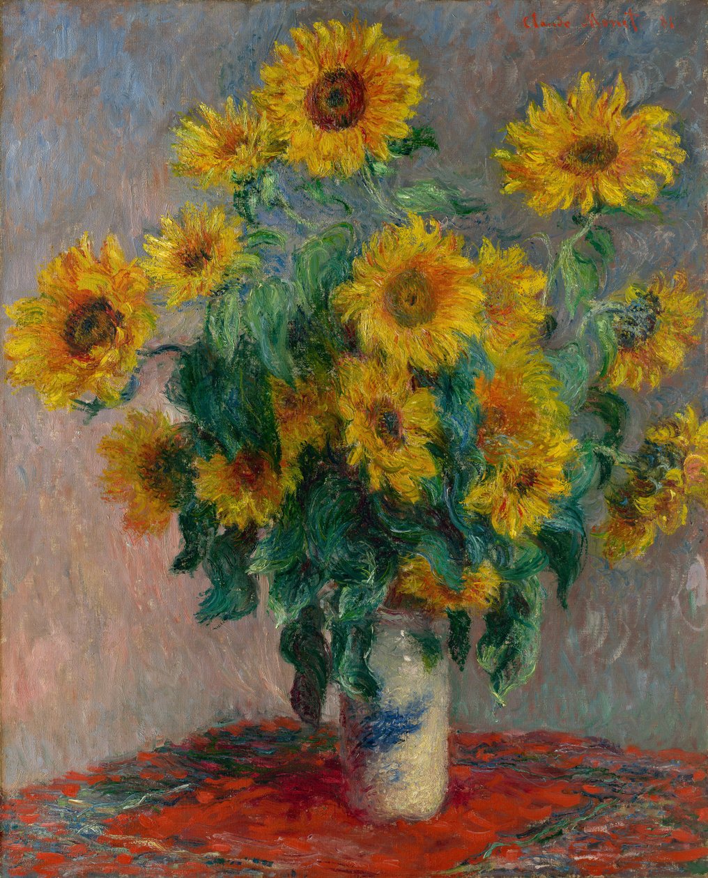 Bukiet słoneczników, 1881 autorstwa Claude Monet