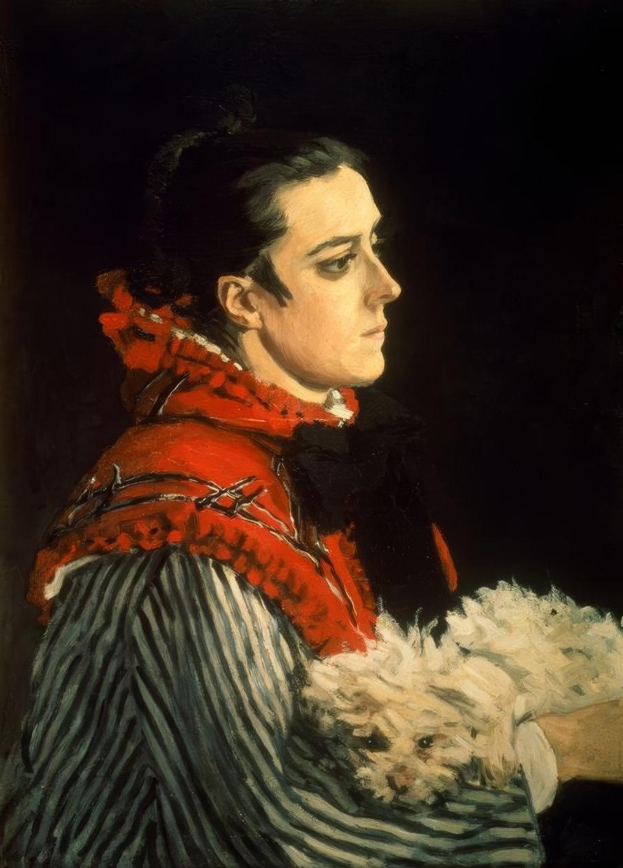Camille z psem autorstwa Claude Monet