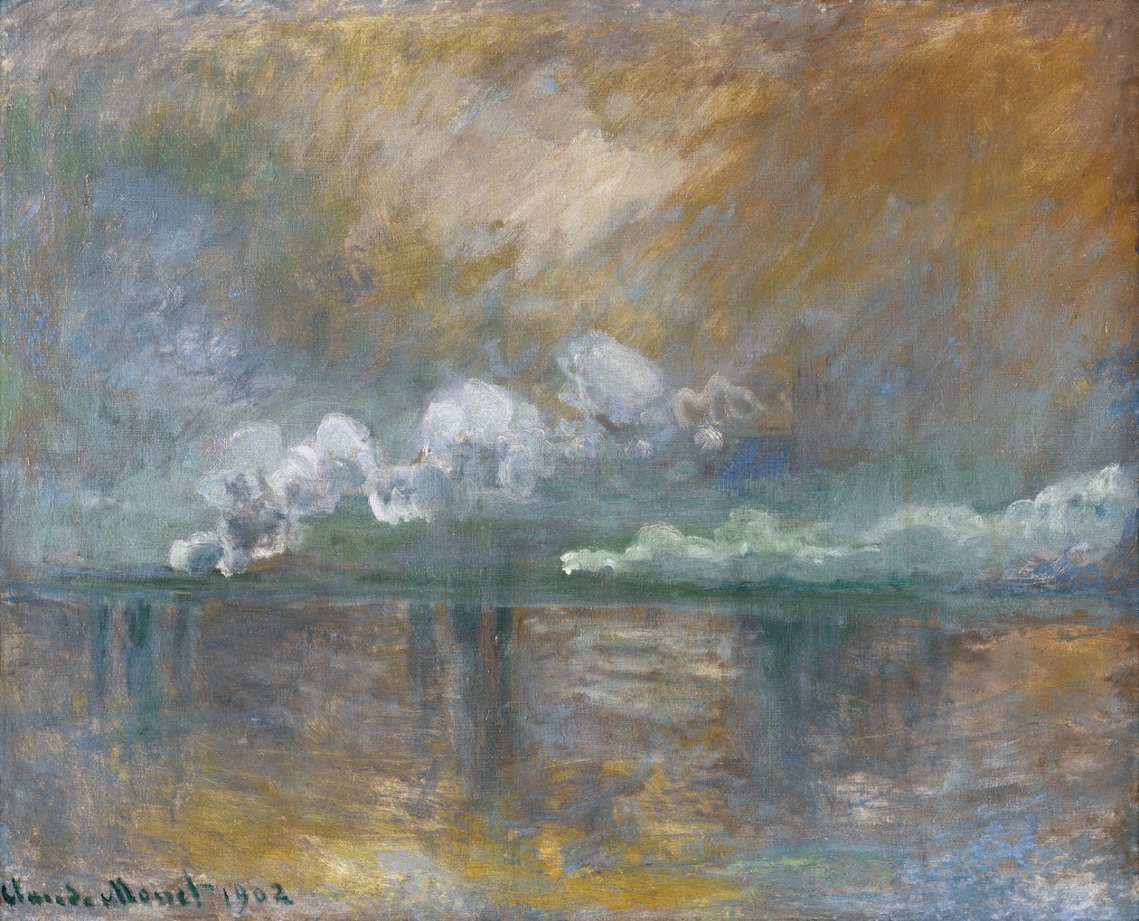 Charing Cross Bridge, Dym we mgle, 1902 autorstwa Claude Monet