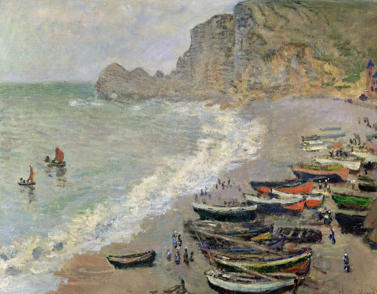 Etretat, plaża i Porte d