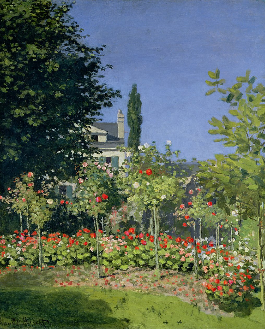 Kwitnący ogród w Sainte-Adresse, ok. 1866 r. autorstwa Claude Monet