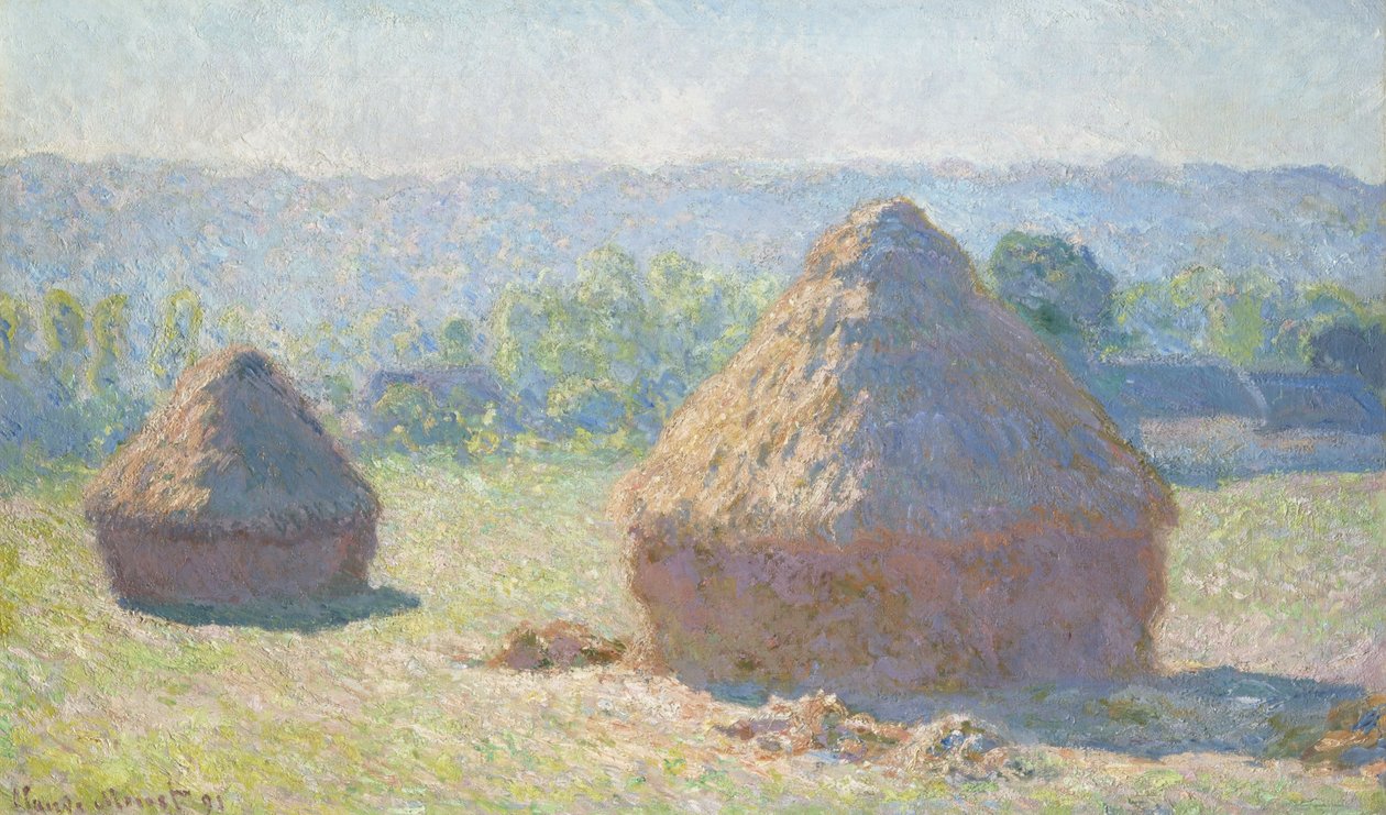Stogi siana, koniec lata autorstwa Claude Monet