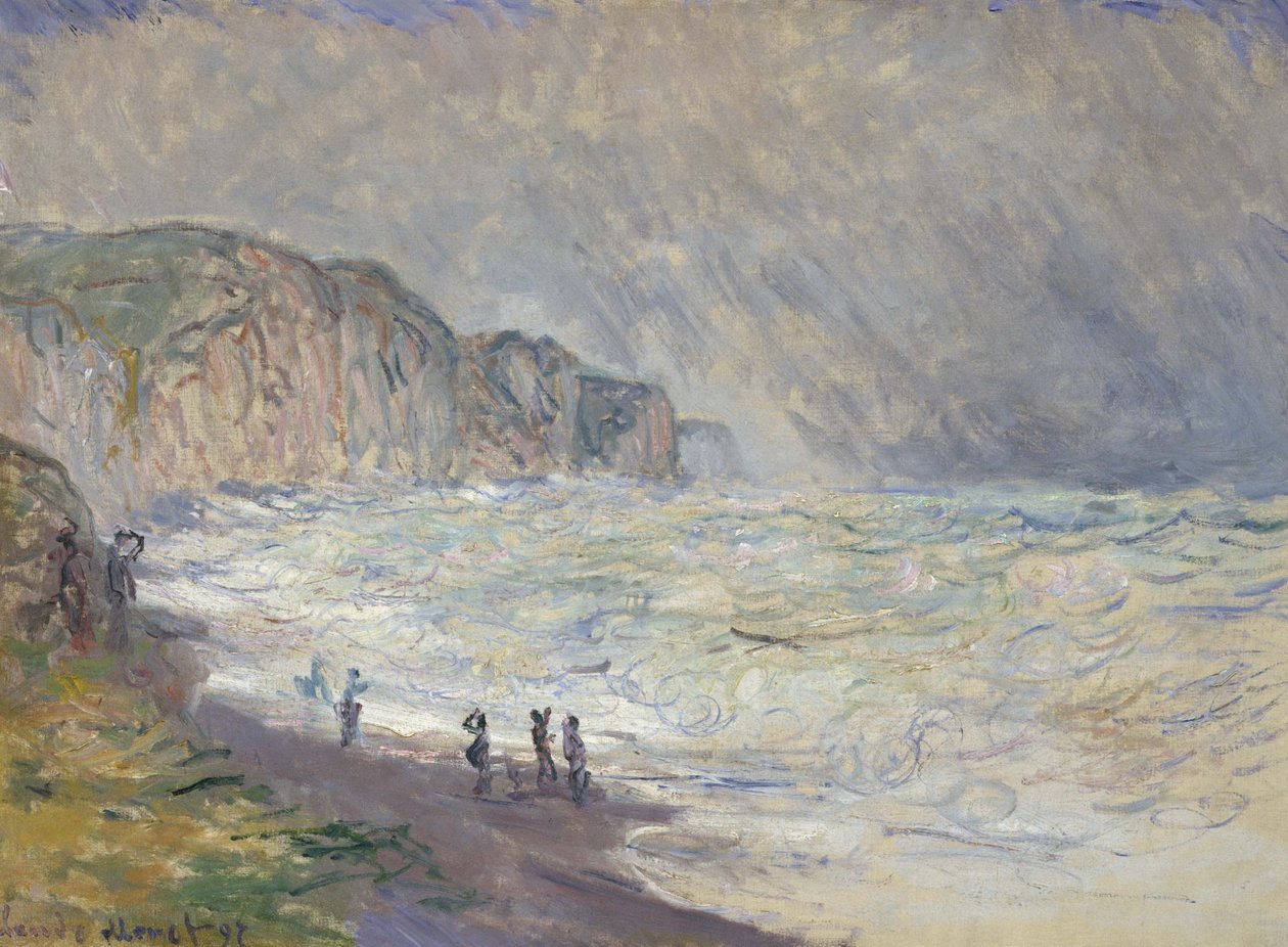 Ciężkie morze w Pourville autorstwa Claude Monet