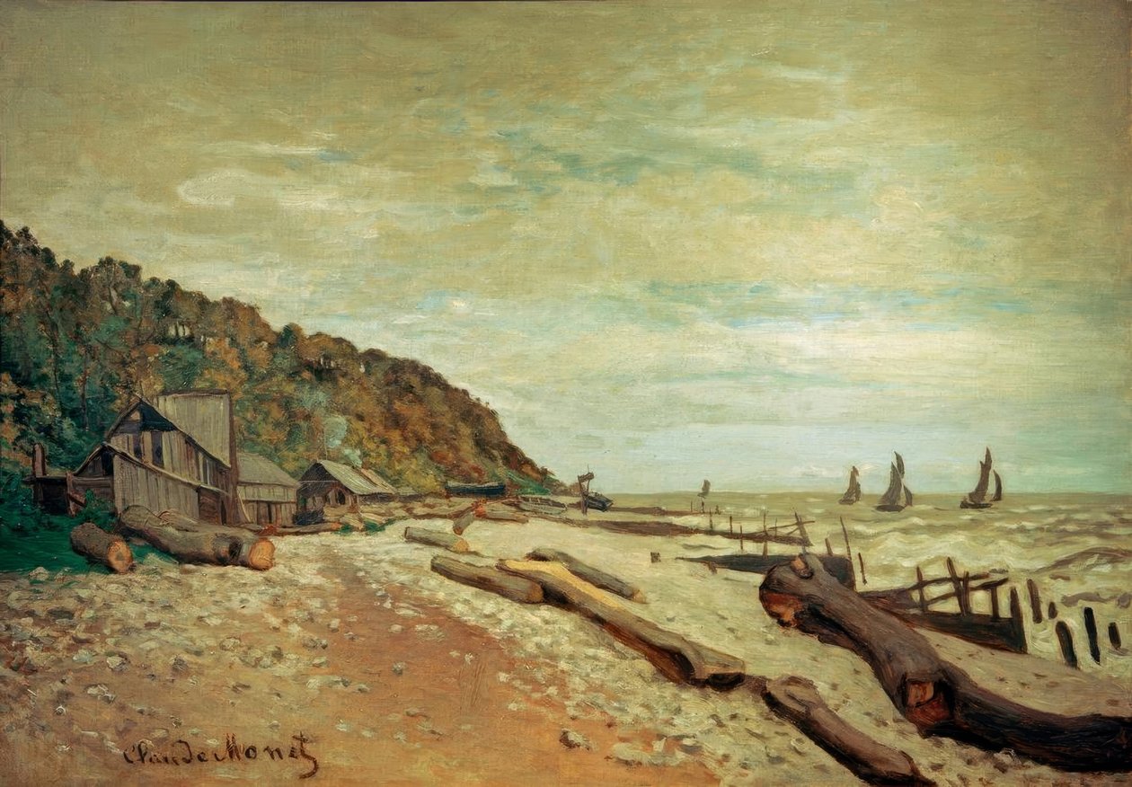 Mała stocznia w pobliżu Honfleur autorstwa Claude Monet