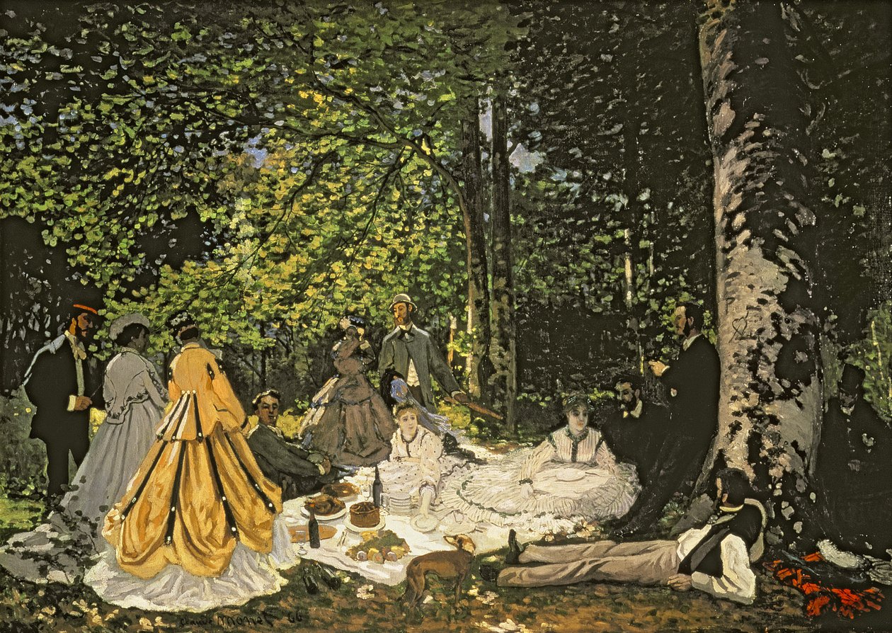 Jajecznica na łące, 1865-1866 autorstwa Claude Monet