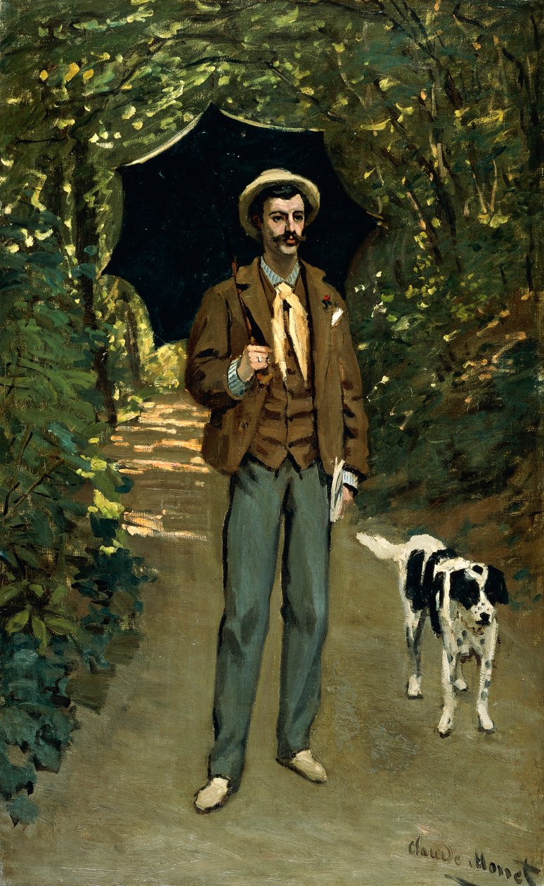 Mężczyzna z parasolem, ok. 1868-69 autorstwa Claude Monet