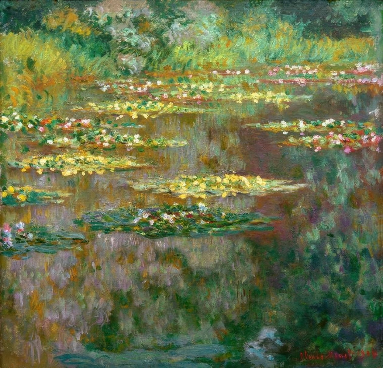 Nimfy (lilie wodne) autorstwa Claude Monet