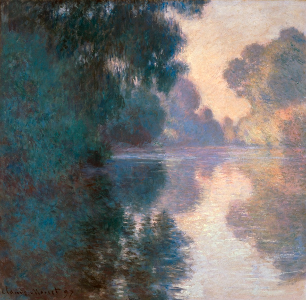 Topole na rzece Epte autorstwa Claude Monet