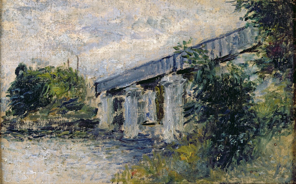 Most kolejowy w Argenteuil, 1874 autorstwa Claude Monet
