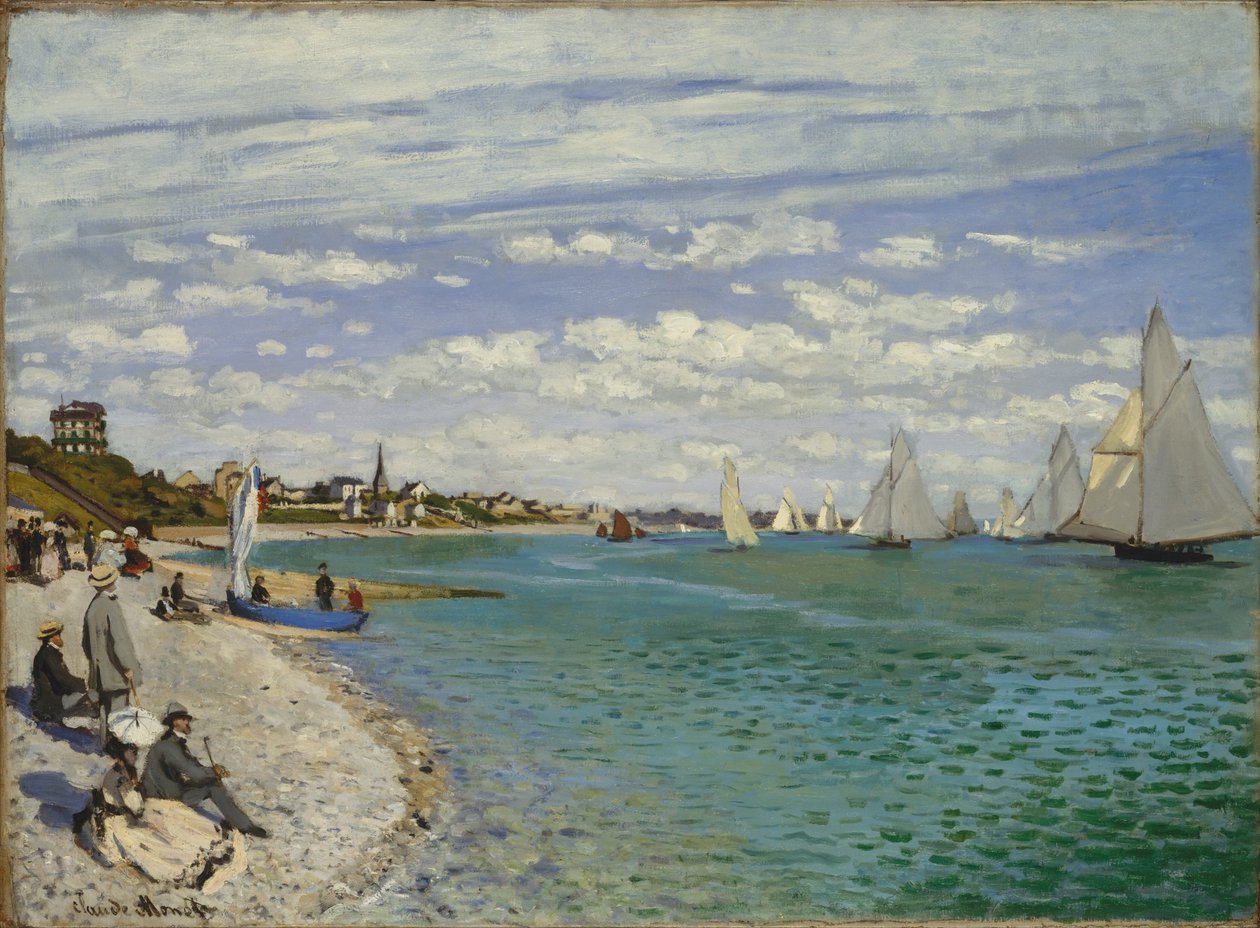 Regaty w Sainte-Adresse autorstwa Claude Monet