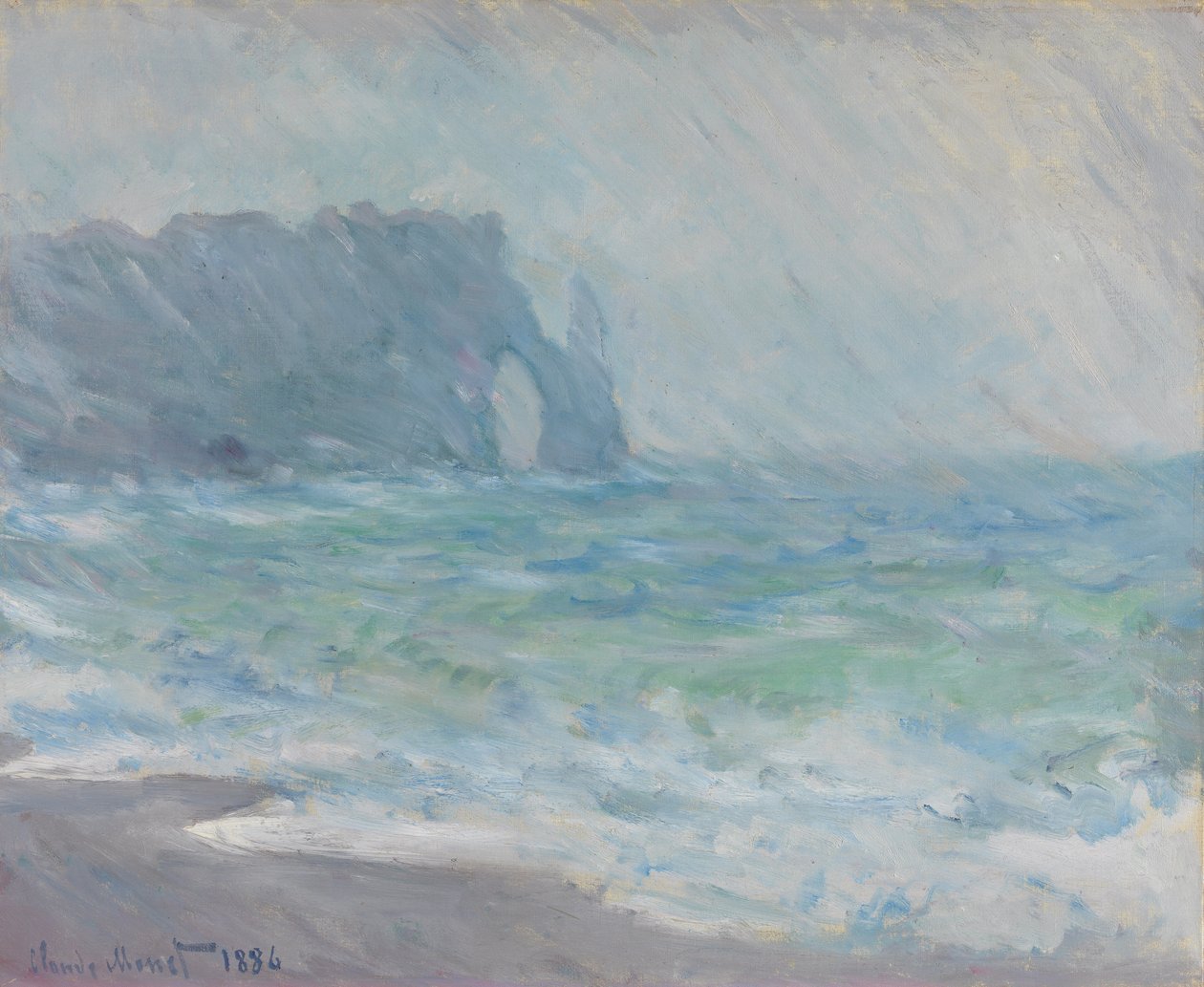 Deszczowa pogoda, Etretat autorstwa Claude Monet