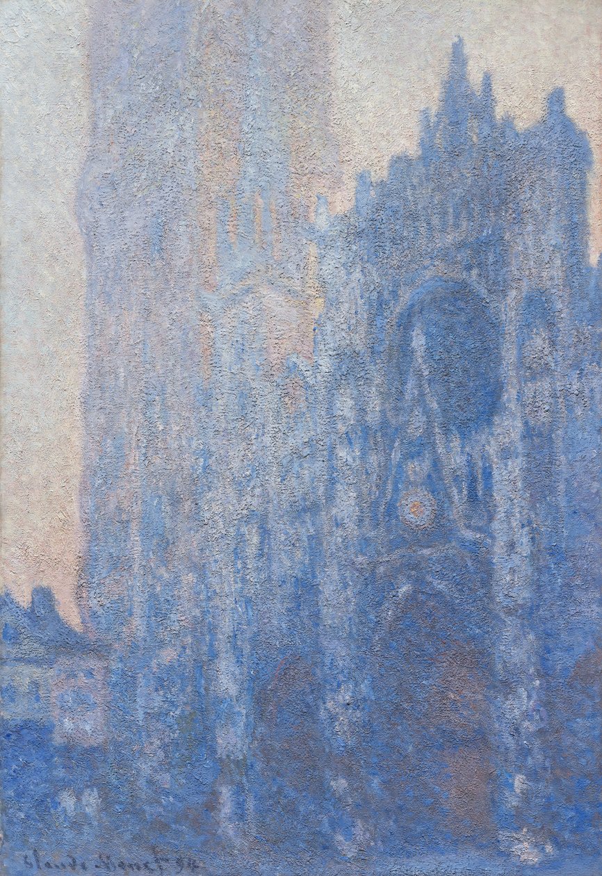 Fasada katedry w Rouen i Tour dAlbane (efekt poranny) autorstwa Claude Monet