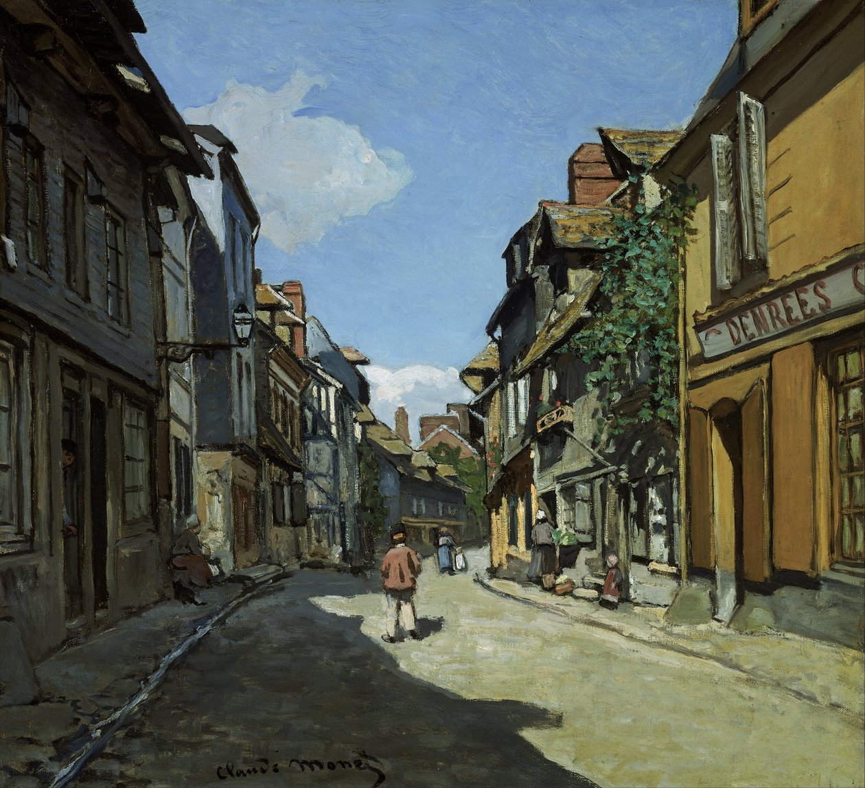 Rue de la Bavole, Honfleur autorstwa Claude Monet