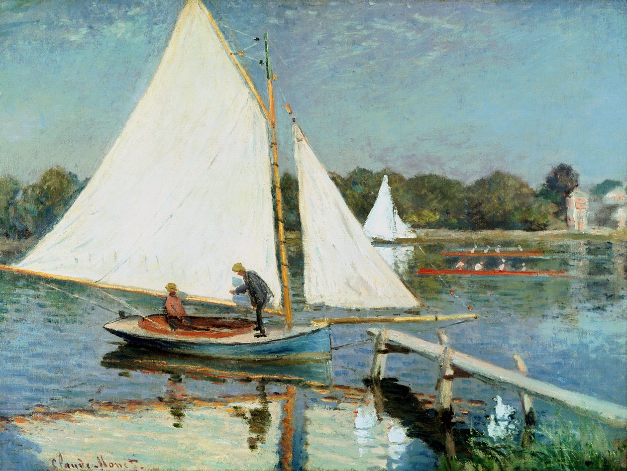 Żegluga w Argenteuil, c.1874 autorstwa Claude Monet