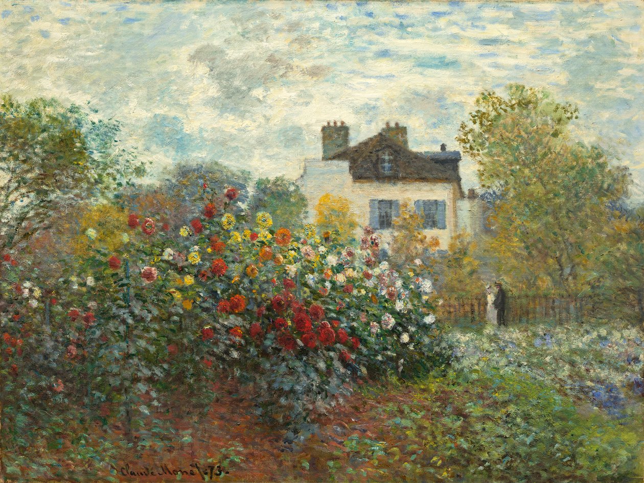 Ogród Artysty w Argenteuil (Zakątek ogrodu z daliami), 1873 autorstwa Claude Monet
