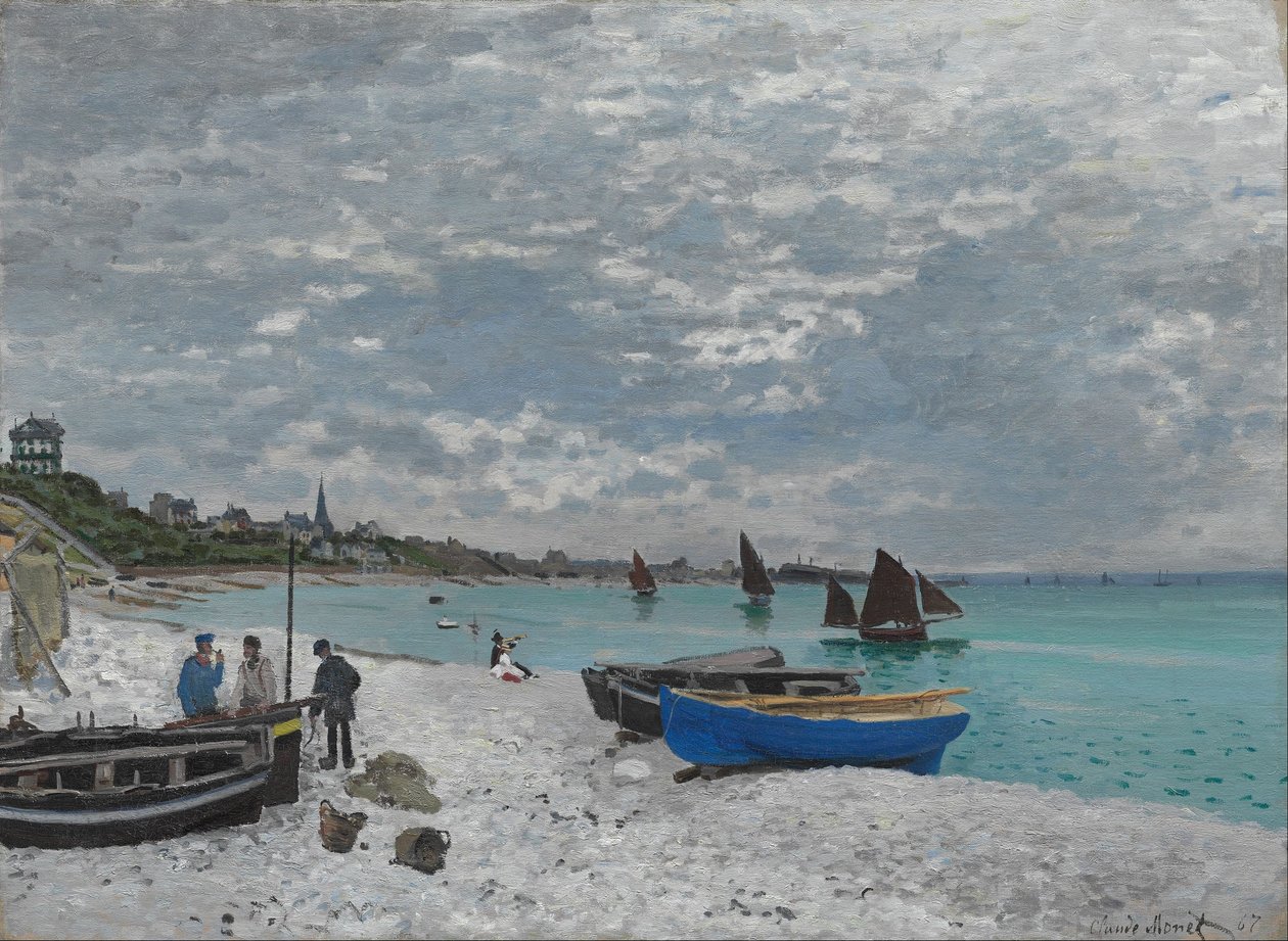 Plaża w Sainte-Adresse autorstwa Claude Monet