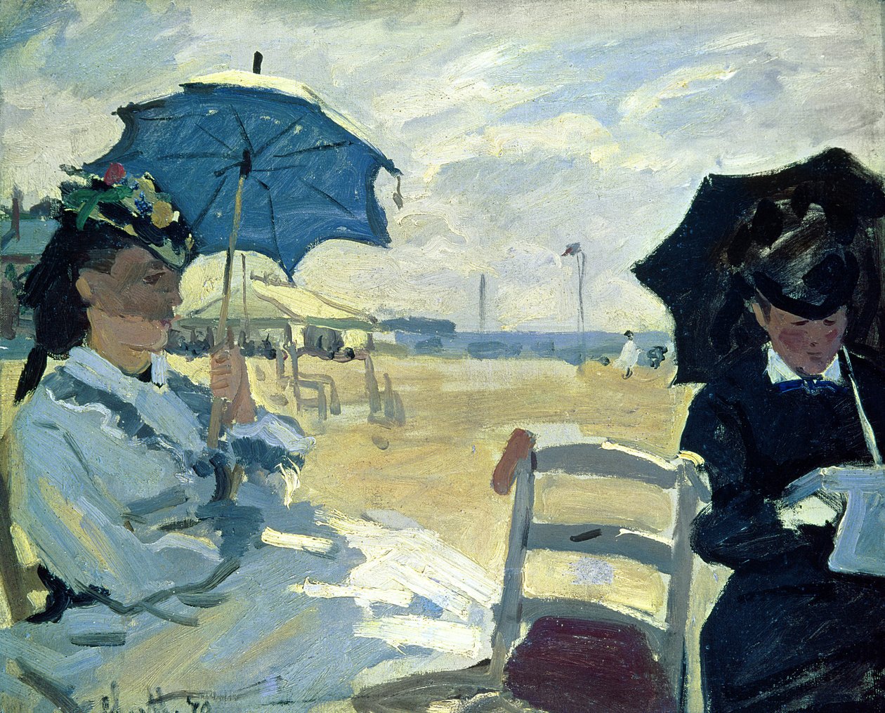 Plaża w Trouville, 1870 autorstwa Claude Monet