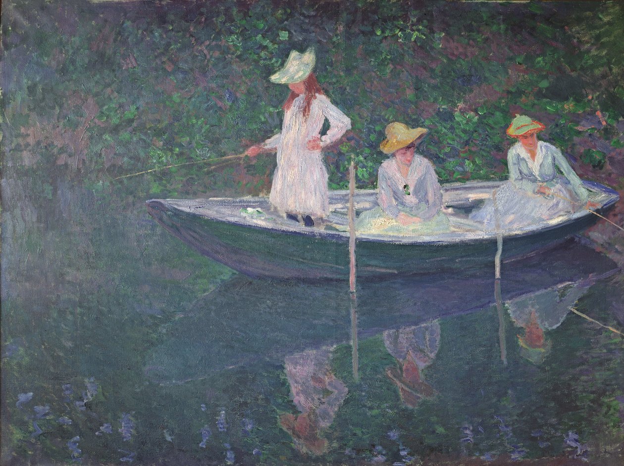 Łódź w Giverny, c.1887 autorstwa Claude Monet