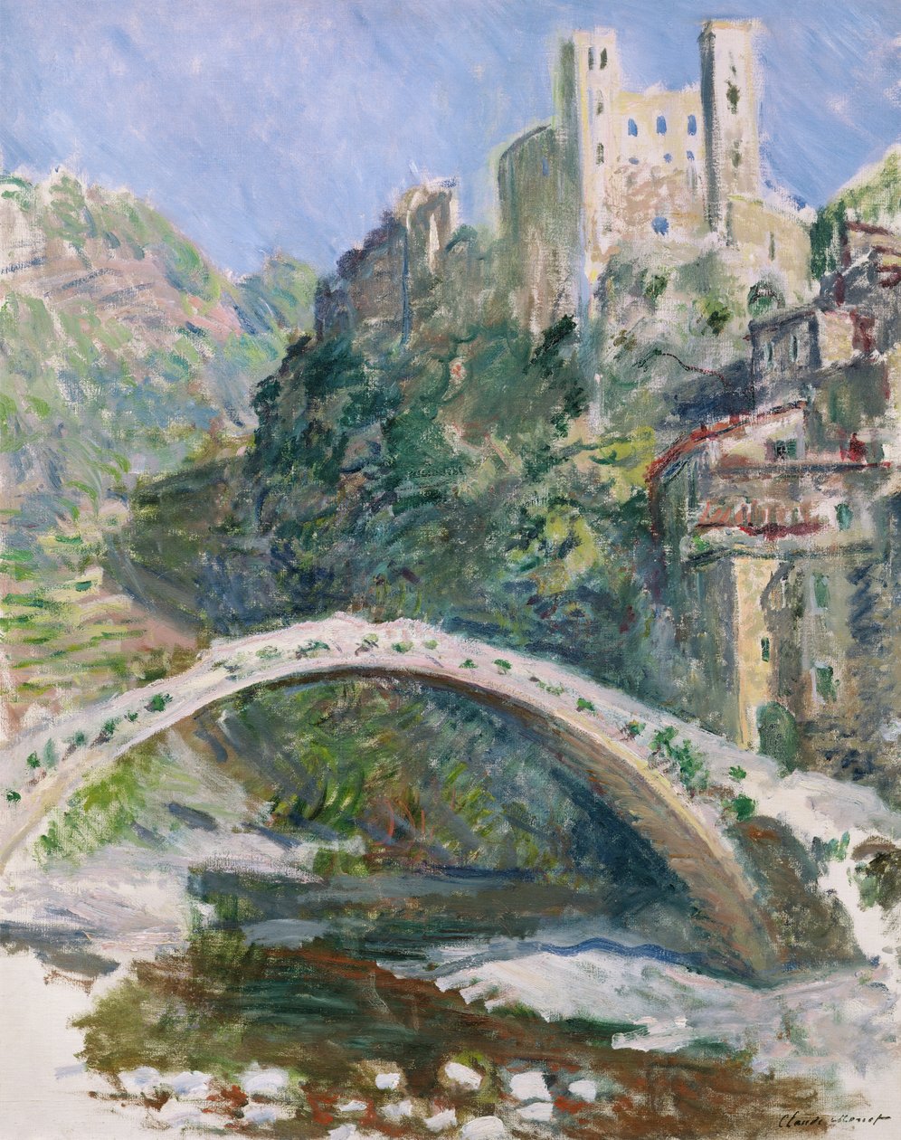 Zamek Dolceacqua, 1884 autorstwa Claude Monet