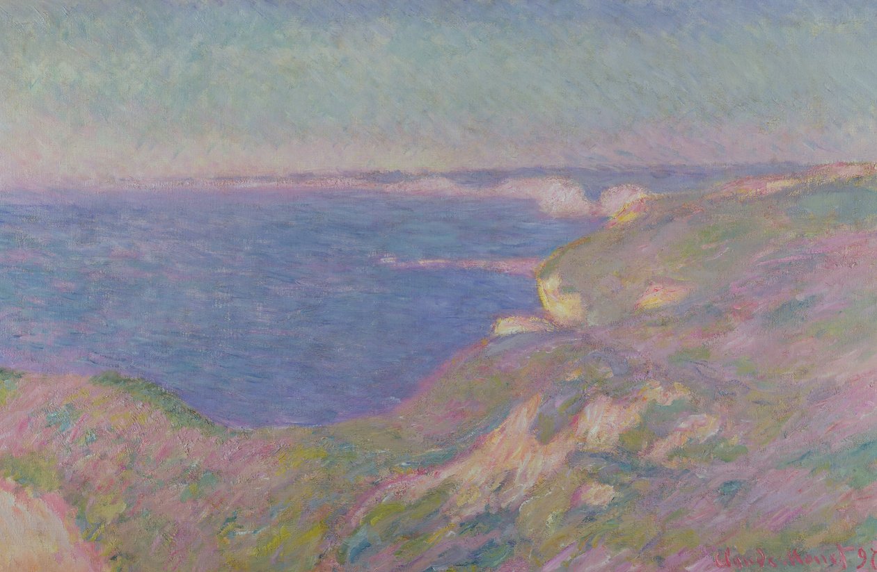 Klify w pobliżu Dieppe, 1897 autorstwa Claude Monet