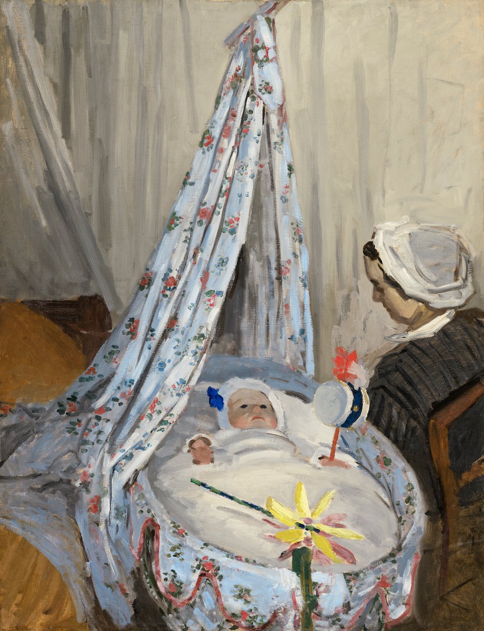 Kołyska, Camille z synem artysty Jean, 1867 autorstwa Claude Monet