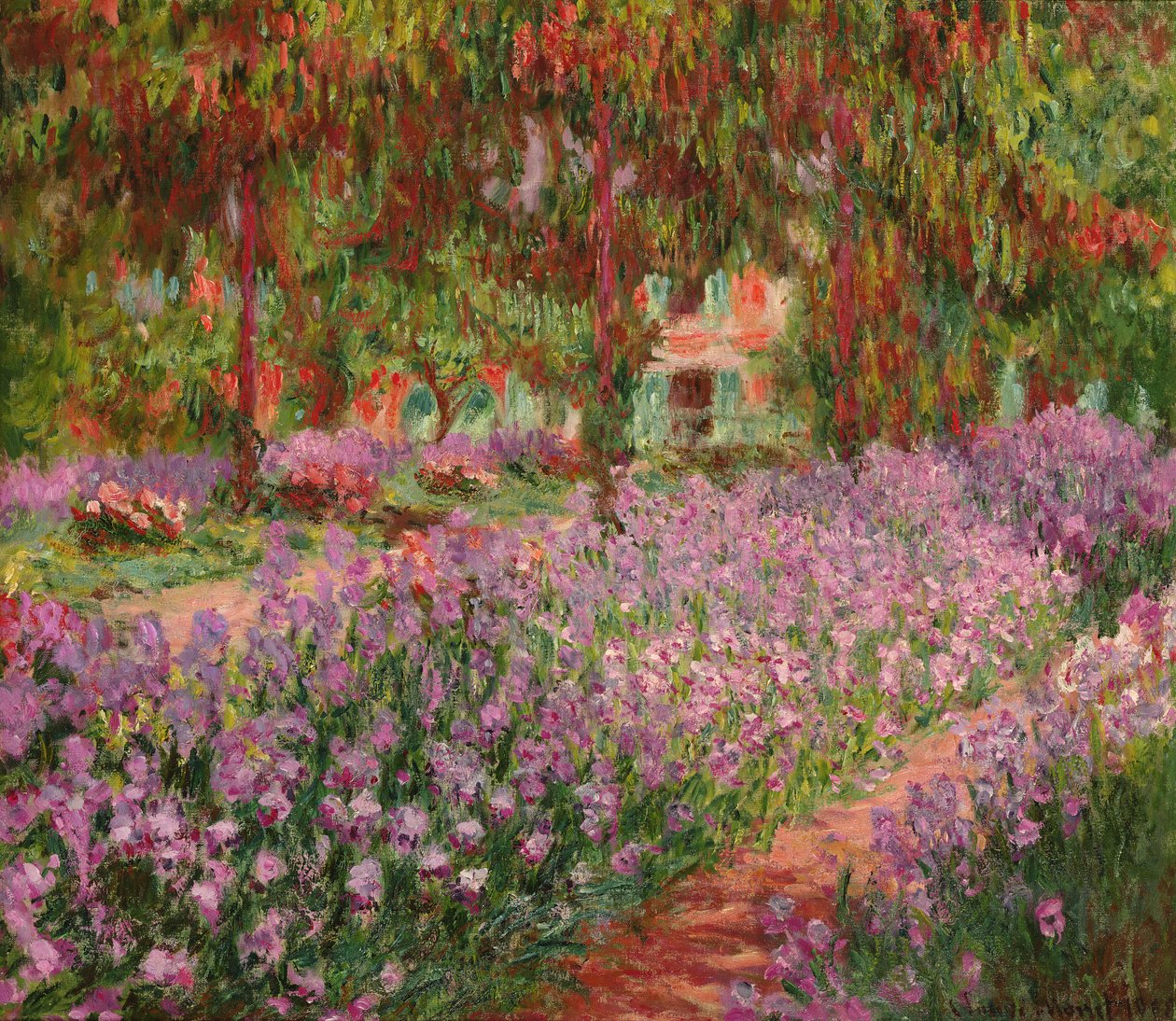 Ogród w Giverny, 1900 autorstwa Claude Monet