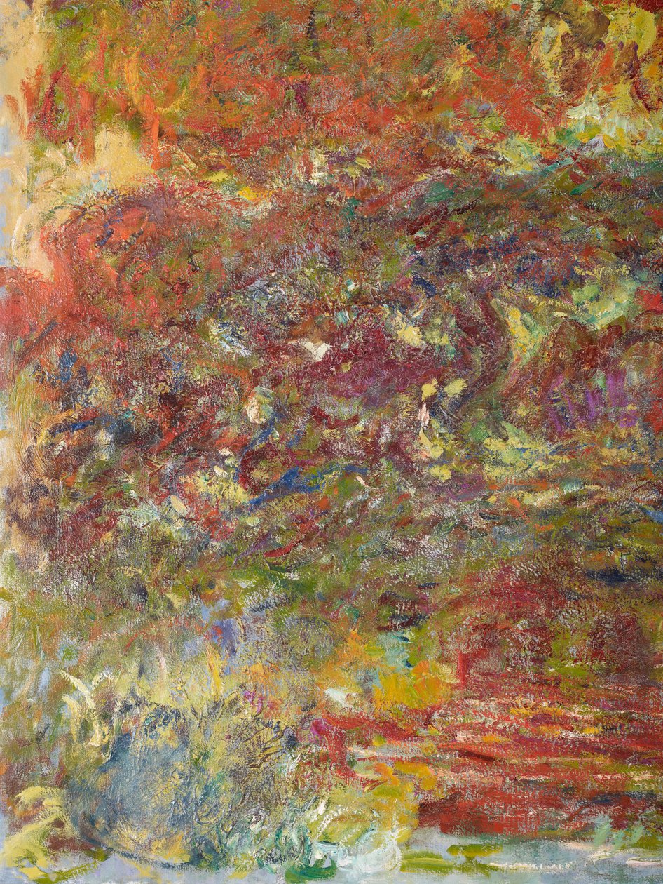 Most Japoński, 1918-24 fragment z 181503 olej na płótnie autorstwa Claude Monet