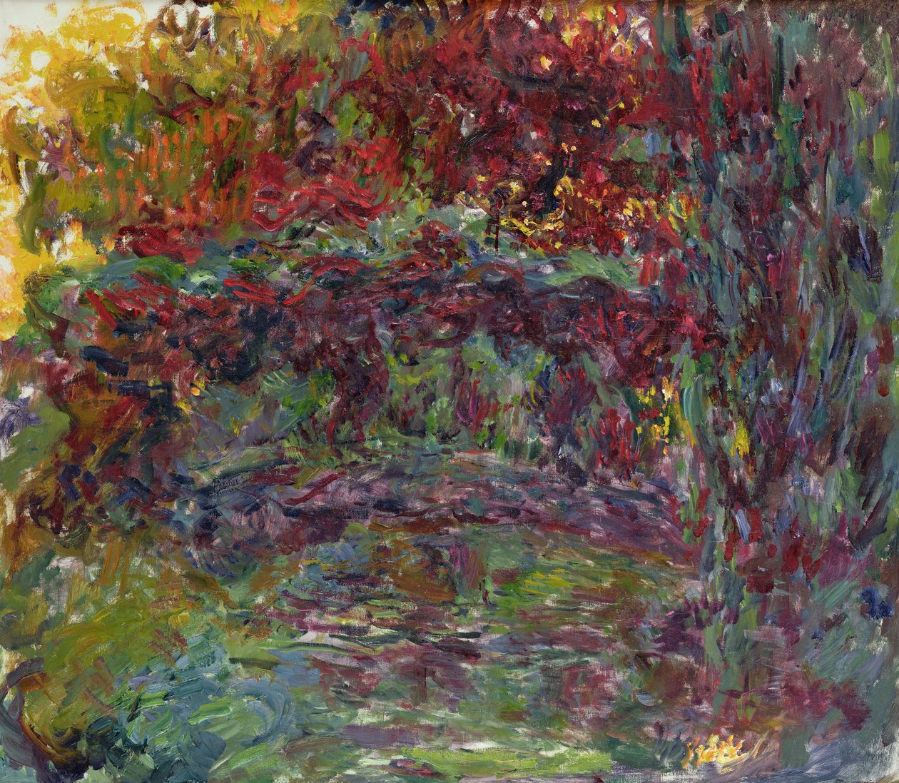 Most Japoński w Giverny, 1918-24 autorstwa Claude Monet