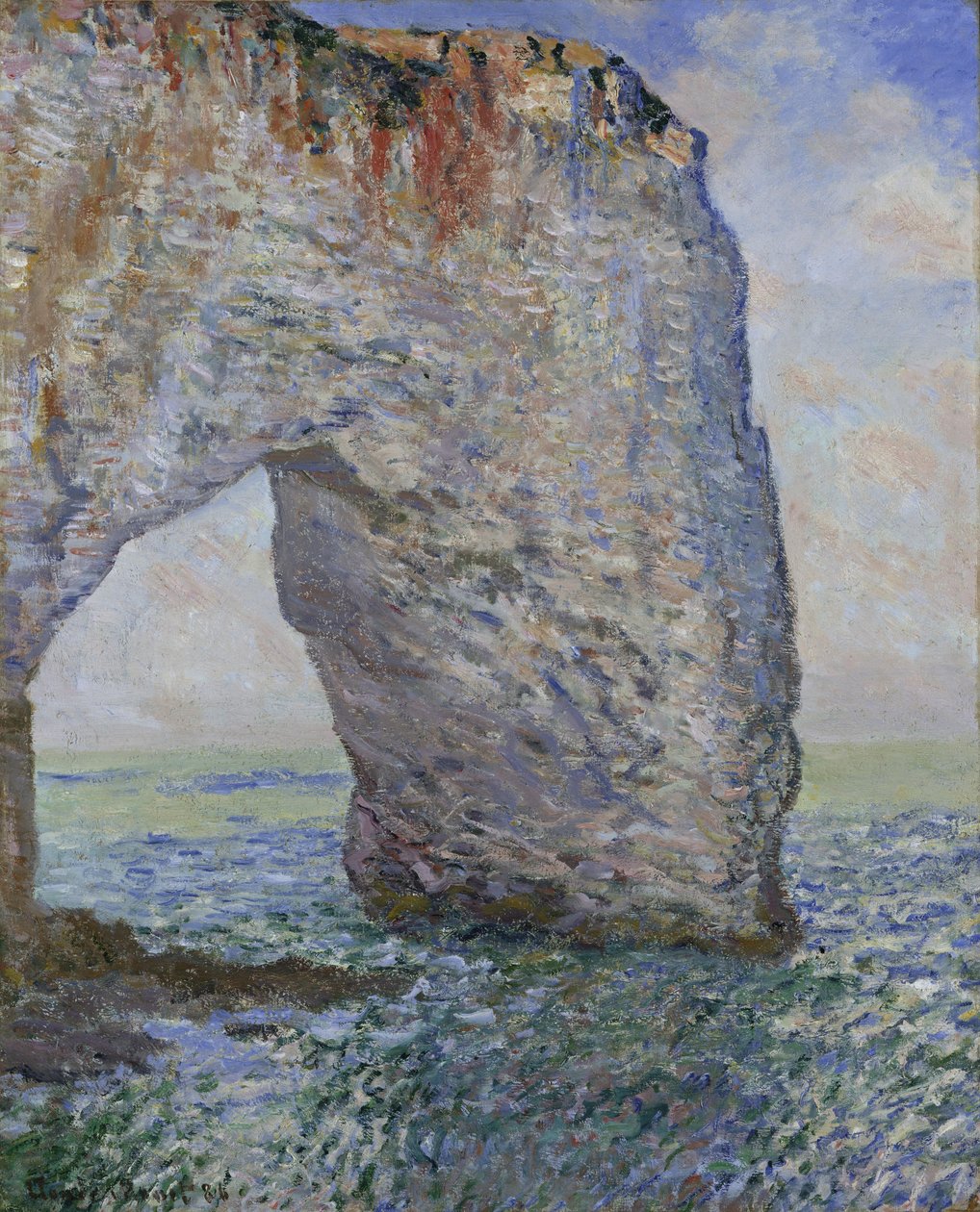 Manneporte w pobliżu Étretat autorstwa Claude Monet