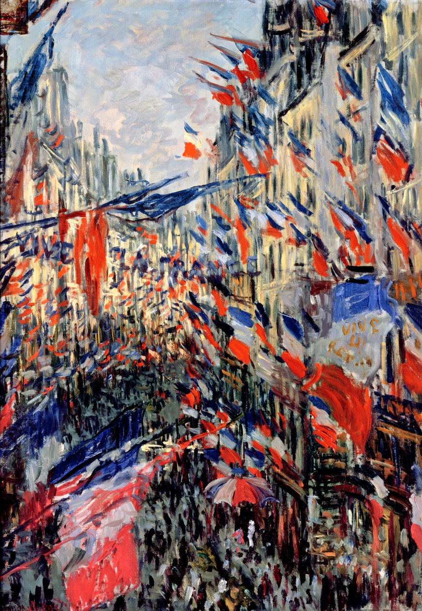 Rue Saint-Denis, obchody 30 czerwca 1878 r. autorstwa Claude Monet