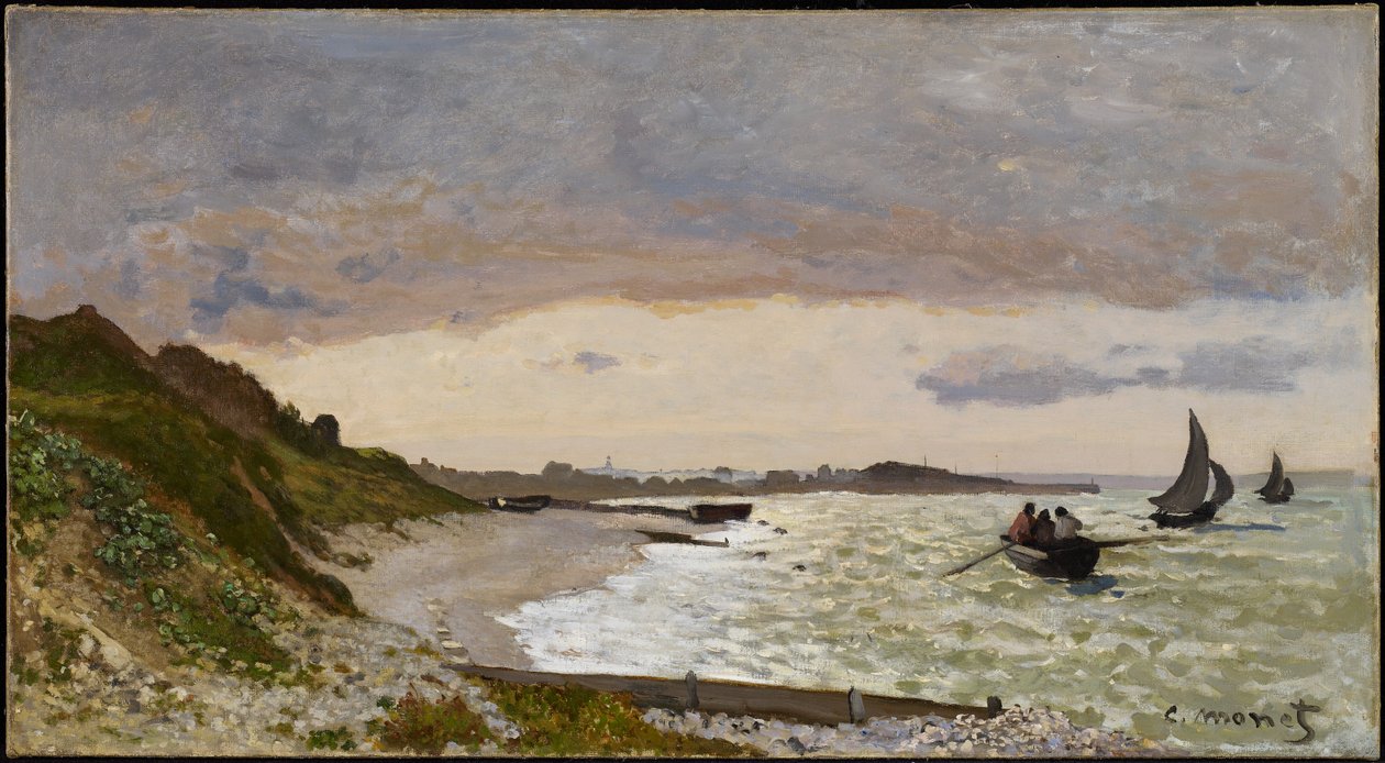 Wybrzeże w Sainte-Adresse, 1864 autorstwa Claude Monet